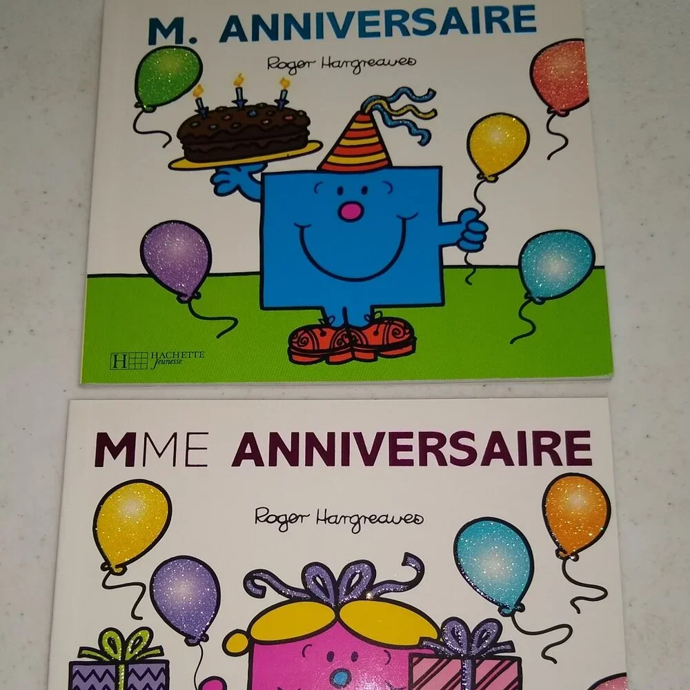 Mme & M. Anniversaire by Roger Hargreaves  x 2 New Paperback